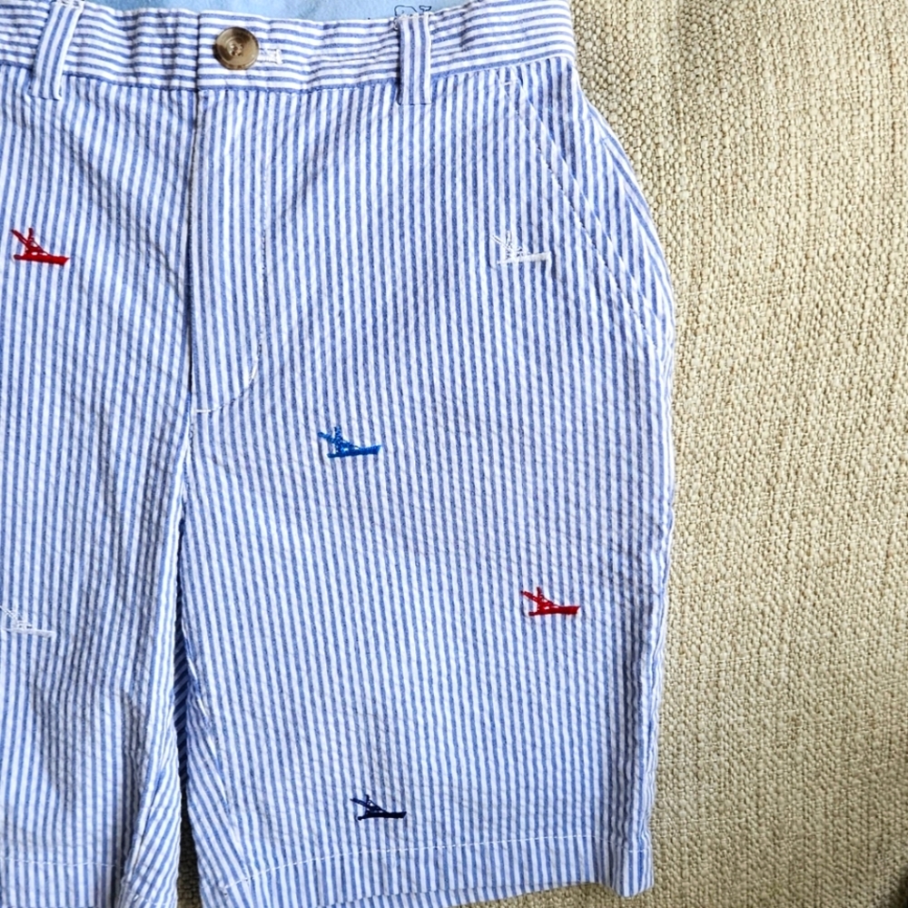 NEW Vineyard Vines Blue and White Striped Kids Shorts - Picture 5 of 12